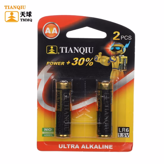 Tianqiu AA Alkaline Lr6 1.5V Dry Cell Battery Wholesale Factory Price Reloj